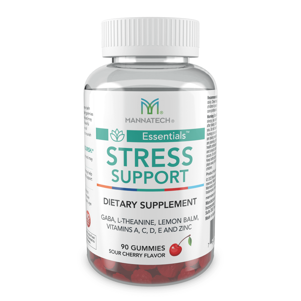 Gomitas Stress Support de Mannatech: Las gomitas Stress Support son un alivio natural para el estrés, cargadas con ingredientes activos para ayudar a aliviar el estrés, y elevar tu concentración y estado de ánimo.*