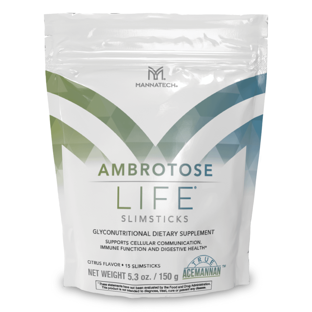 Ambrotose LIFE<sup>®</sup> slimsticks: The most powerful Ambrotose ever in convenient citrus-flavored slimsticks
